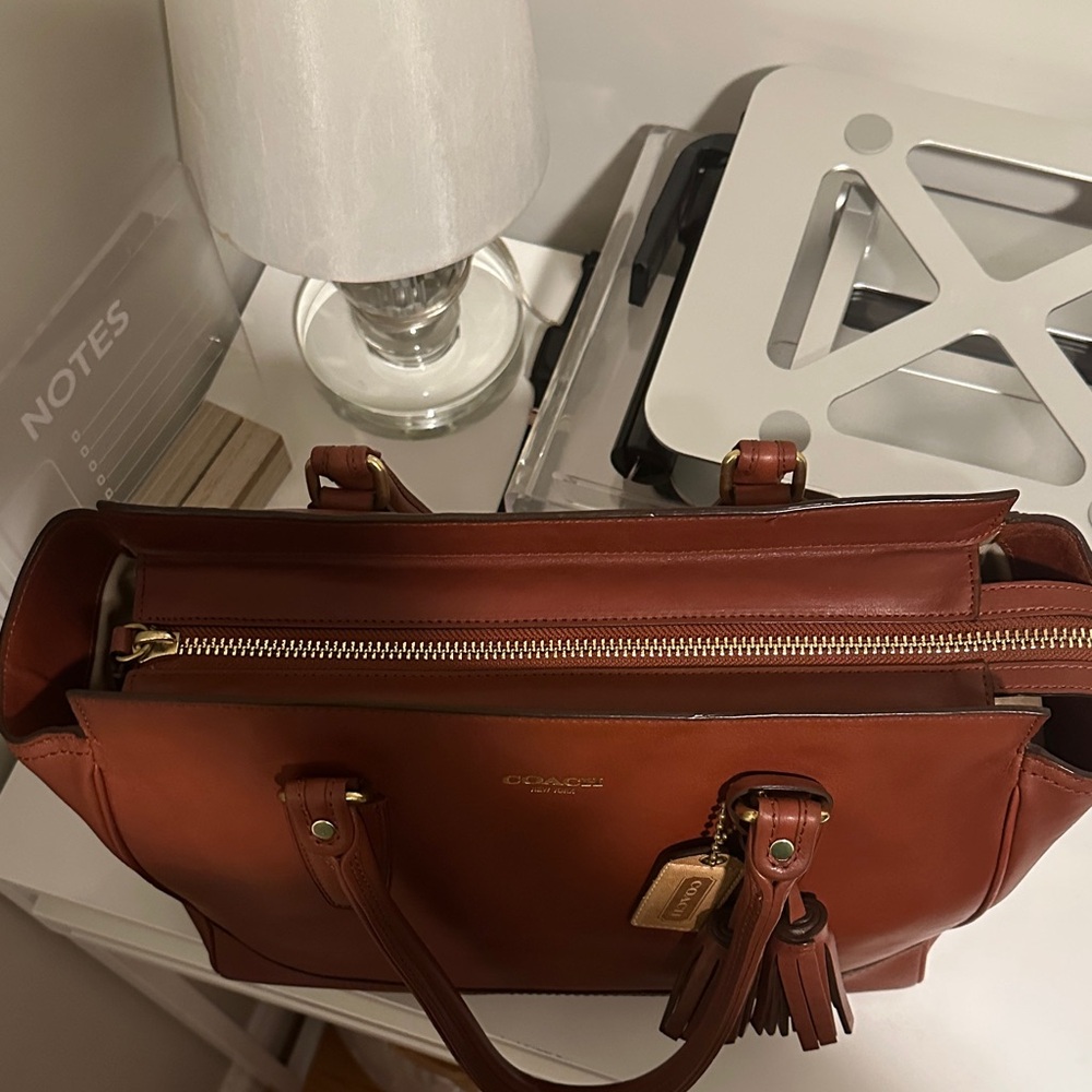 Coach Tan Leather Tote Bag - Picture 14 of 14